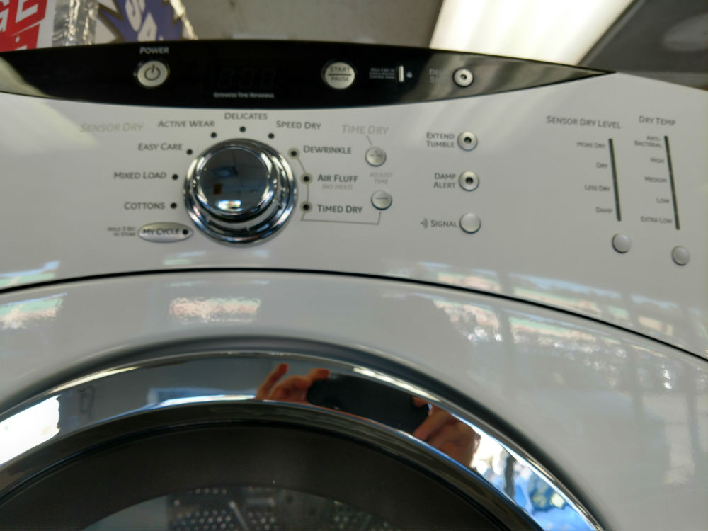 Used white stackable washer dryer