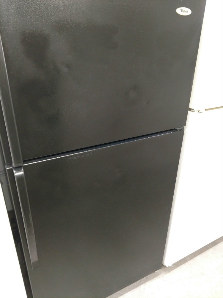 Black two door refrigerator